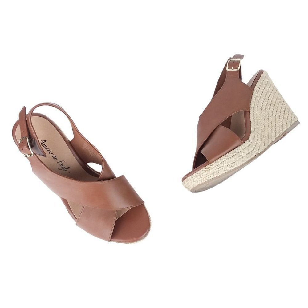 American Eagle Double Strap Platform Espadrilles - image 1